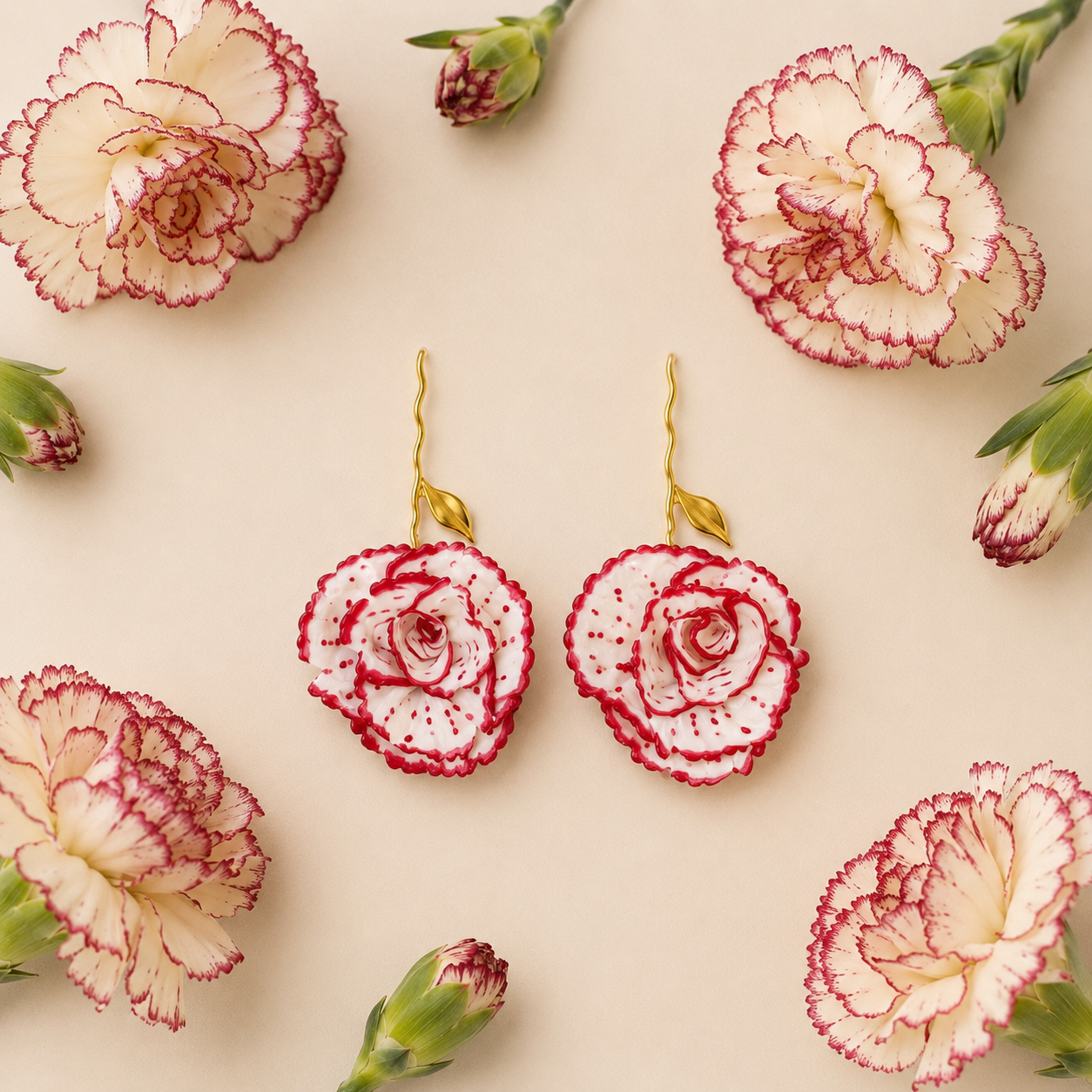 Pendientes Clavel - Imagen 3